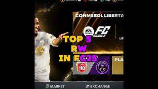 TOP 5 RW 😲🔥 eafc24 fifamobile fifa fifa23 eafc shorts [upl. by Enelhtak258]