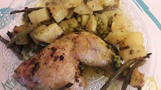 Cuisses de poulet au four avec ses légumes [upl. by Eidnil]