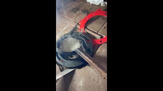 Melting Lead Cast Iron Flange Repair [upl. by Enal]