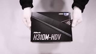 Unboxing ASRock H310MHDV s1151 2DDR4 USB30DVIHDMI uATX hands on review [upl. by Harlan940]