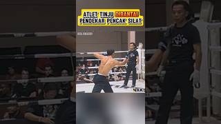 Momen Seorang Pendekar Pencak Silat Mengalahkan Seorang Petinju silat boxing pencaksilat [upl. by Gibbie]