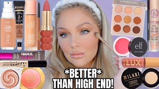 Full Face of DRUGSTORE Makeup Thats BETTER Than HIGH END 😍 Best Drugstore Makeup  Kelly Strack [upl. by Aribold]