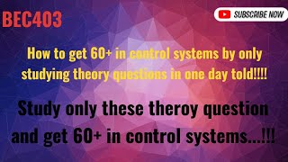 How to pass control systems by only studying theory easily in one day toldEandchub [upl. by Orman]