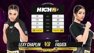 HIGH League 4 FREE FIGHT Lexy Chaplin vs Agata quotFagataquot Fąk [upl. by Eimak230]