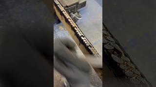 HANDFILED Miami FÍGARO chain The PROCESS of how it’s DONE gusvillajewelry cubanlinkchain [upl. by Amabil723]