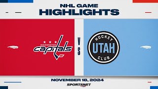 NHL Highlights  Capitals vs Utah HC  November 18 2024 [upl. by Vilma201]