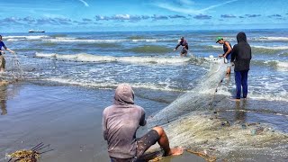 Net fishing  Bay bay Beach Capiz Philippines [upl. by Anrapa57]