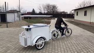 Ice Cream Cart Towed by EBike  Drive Test [upl. by Aicek570]