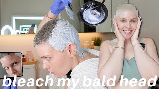 BLEACHING MY SHAVED HAIR what did i just do [upl. by Refiffej]