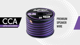 Speaker Wire 14 Gauge 30ft CCA PurpleBlack by InstallLink 360 degree product view [upl. by Anelhtac]