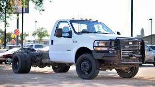 2004 Ford F550 Super Duty Chassis Cab 6 Speed Powerstroke Review [upl. by Eulalee]