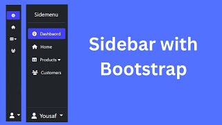 Side Menu Bar in Bootstrap 5  Sidebar using Bootstrap 5 [upl. by Yllehs]