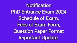 Sppu  PhD Entrance Exam 2024  PET Exam  Schedule Fees Question Paper Format [upl. by Naginarb755]