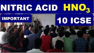 NITRIC ACID  ICSE CLASS 10  ISC Class 12 P Block [upl. by Yenatirb]