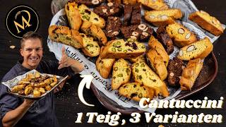 Cantuccini selber machen  1 Teig 3 Sorten Biscotti [upl. by Pardo]