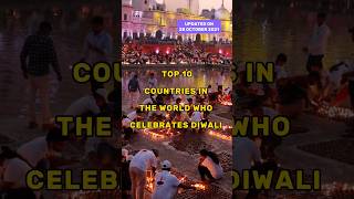 Top 10 Countries In The World Who Celebrates Diwali top shorts short [upl. by Cirdes]