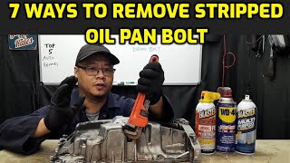 HOW TO REMOVE A STRIPPED OIL PAN DRAIN BOLT [upl. by Alexis569]