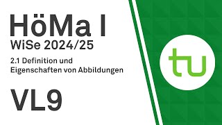 VL 9 Abbildungen Injektiv Surjektiv Bijektiv  TU Dortmund Höhere Mathematik I BCIBWMLW [upl. by Yumuk]