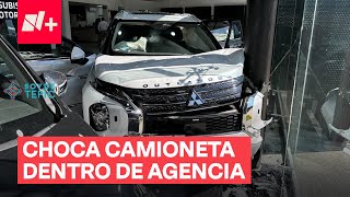 Enciende camioneta nueva y la choca dentro de la agencia  N [upl. by Maiga]