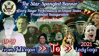 UPDATE 19492021  Every Performances of the National Anthem at US Presidential Inauguration [upl. by Bussey]