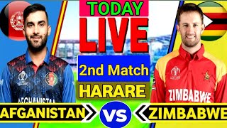 AFGHANISTAN VS ZIMBABWE TODAY MATCH LIVE 2ND T20  Harare Won Match Today T20 World Cup [upl. by Nnep290]