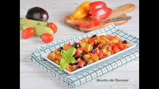 Caponata di verdure  Piatto estivo  Ricette che Passione [upl. by Kilmarx]