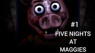 a fangame mais bonita de fnaf para Android noite 1 e 2  FIVE NIGHTS AT MAGGIES [upl. by Anon]