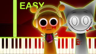 SPRUNKI INCREDIBOX HORROR THEME  EASY Piano Tutorial [upl. by Helene]