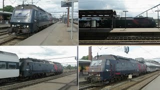 Denmark DSB ME class diesel locos at Roskilde Station Zealand [upl. by Belinda]