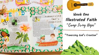 Week One Illustrated Faith Camp Living Hope biblejournaling [upl. by Bhatt773]