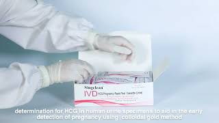 Singclean CE Approved HCG Pregnancy Test Kit [upl. by Ahsiri]