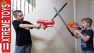 Ethan Vs Cole Nerf Blasters and Nerf Sword Attack [upl. by Shaughnessy]