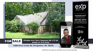 Morganton NC 2 bedroom 25 bathroom home on 55 acres [upl. by Jarita]