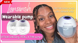 WEARABLE BREAST PUMP REVIEW  Lansinoh DiscreetDuo Wearable Pump  Free breast pump  1 Natural Way [upl. by Hebbe]