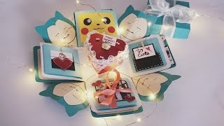 Pokemon Snorlax X Pikachu Exploding Box Card [upl. by Anawak]