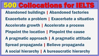 500 Most Commonly Used Group of Words in IELTS [upl. by Badr773]