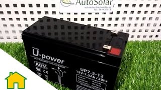 Batería Upower 12V 72Ah [upl. by Annawyt]