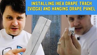 Problem Solved Installing Ikea Drape Track Vidga and hanging a drape panel [upl. by Astiram732]