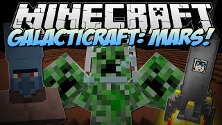 Minecraft  GALACTICRAFT MARS 3 HEADED CREEPER BOSS  Mod Showcase [upl. by Raeann]