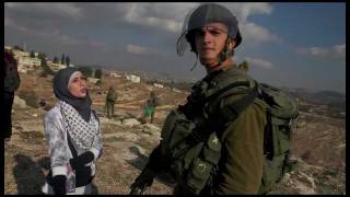 Words vs Israeli soldiers Demonstration in Nabi Salih Palestine 25112011 [upl. by Cynara192]