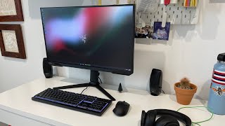 Gaming PC setup  Samsung G50a monitor  IKEA desk [upl. by Eellek]