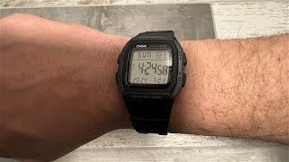 Casio Mens Sport Watch with Black Band  Model W96H1AV [upl. by Azeret]