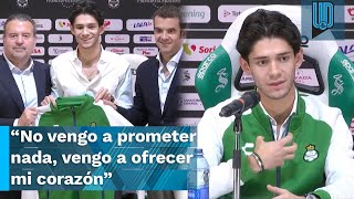 Aleco Irarragorri “Hoy no vengo a prometer nada vengo a ofrecer mi corazón a Santos Laguna” [upl. by Marozas936]