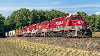 Chasing RJ Corman SD402 7107 South  June 2024 [upl. by Iinden722]