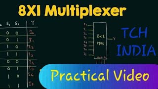 Multiplexer 81 Practical Video in Hindi  With Truth Table Multiplexer MUX [upl. by Llertrac]