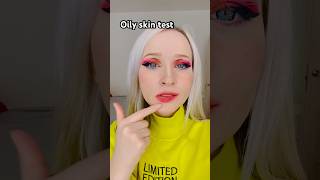 Oily skin test🚀🤪💖 beauty makeup [upl. by Maximilianus997]