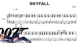 Adele  Skyfall piano sheet music [upl. by Parks494]