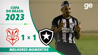 SERGIPE 1 X 1 BOTAFOGO  MELHORES MOMENTOS  COPA DO BRASIL 2023  geglobo [upl. by Naleek]