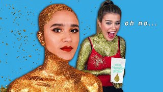 I did the amazing Refinery29 gold glitter look [upl. by Aneer208]