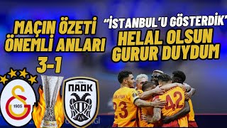 Galatasaray 31 Paok Maç SonuTugay KerimoğluÖvgü Dolu GS Yorumu [upl. by Evreh72]